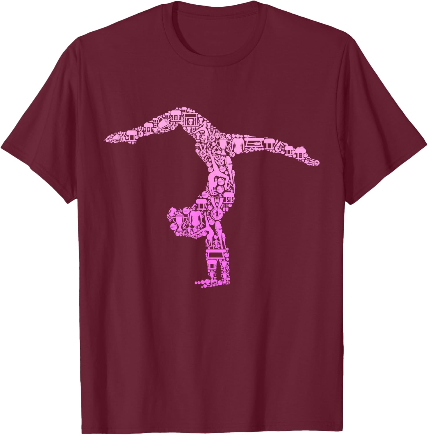 Gymnastics Gymnast Women Girls Kids T-Shirt - T-Shirt | Maroon