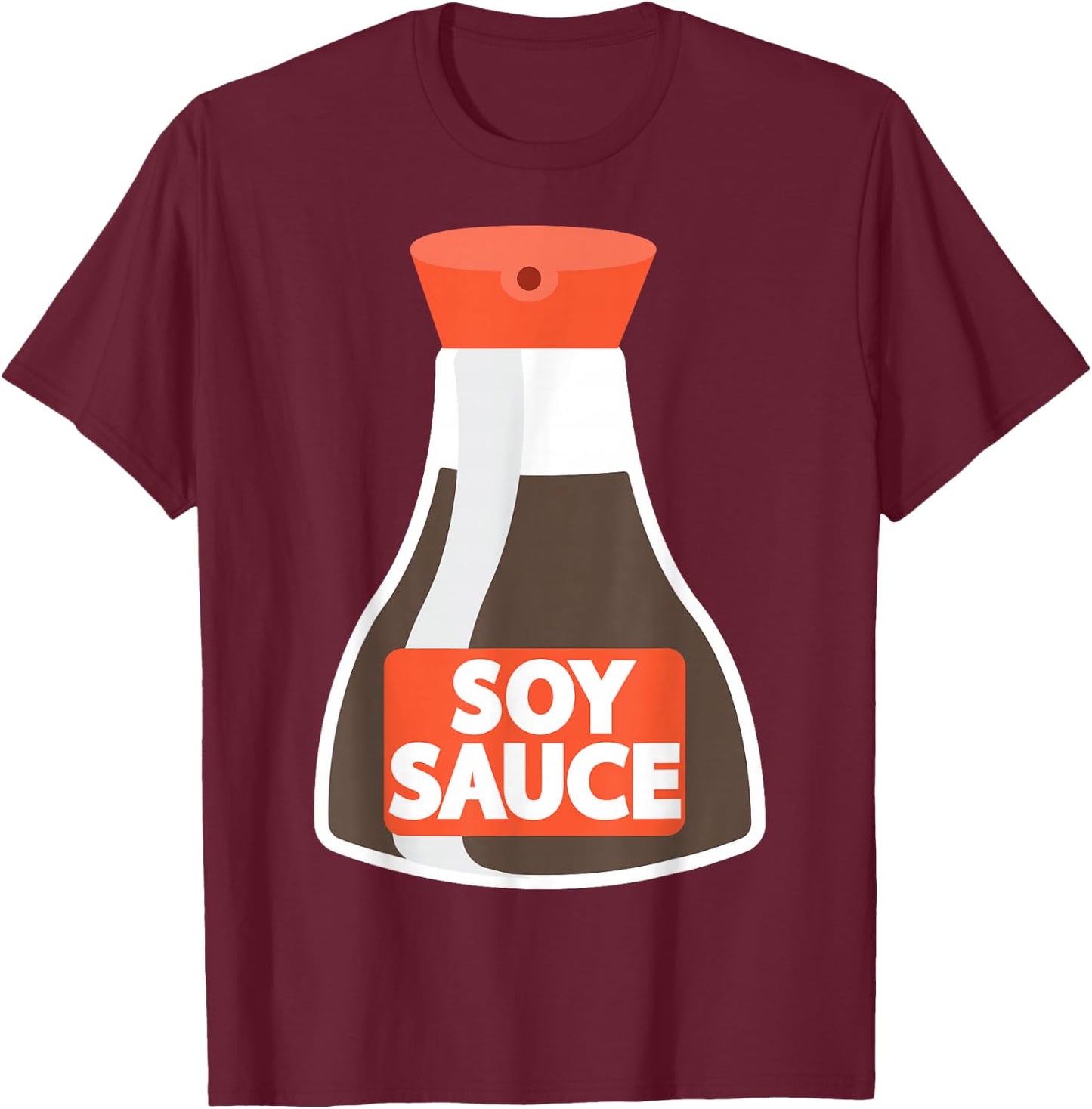 Soy Sauce Easy Sushi and Soysauce Couple Halloween Costume T-Shirt - T-Shirt | Maroon