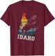 Vintage Idaho Cowboy T-Shirt - T-Shirt | Maroon