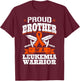 Proud Brotther Of A Leukemia Warrior Bro Awareness Ribbon T-Shirt - T-Shirt | Maroon