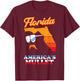 Florida America's Mullet - Funny Patriot Merica Sunny State T-Shirt - T-Shirt | Maroon