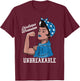 Diabetes Awareness Month Woman Unbreakable Mother T1 T2 T-Shirt - T-Shirt | Maroon