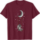 Astronaut Moon Swing Space Universe Stars Cosmonaut T-Shirt - T-Shirt | Maroon