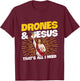Quadcopter Design for a Drone Pilot T-Shirt - T-Shirt | Maroon