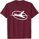 Interflug DDR Ossi Vintage Aircraft T-Shirt - T-Shirt | Maroon