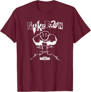 Call of Duty Nuketown Smile Explosion T-Shirt - T-Shirt | Maroon