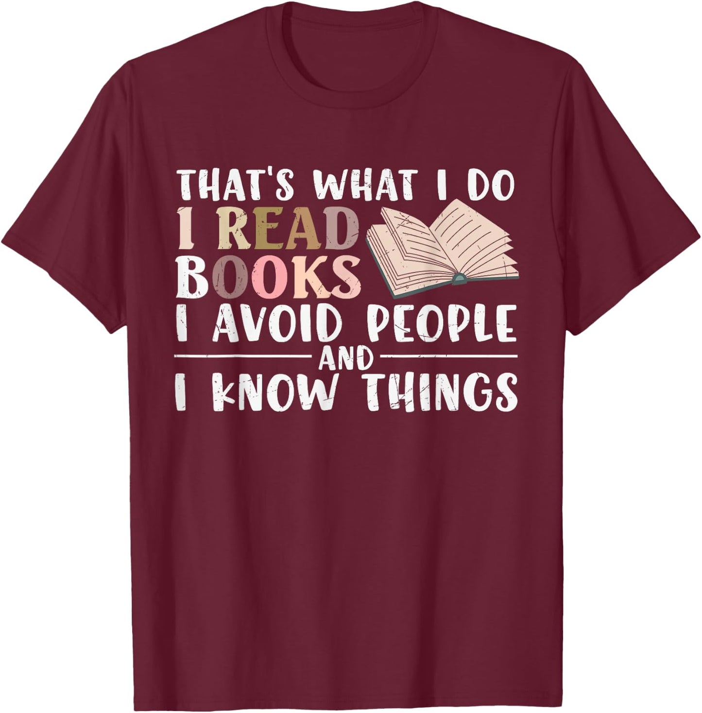 Book Lover Librarian Bookish Reading Bookworm Reader Nerd T-Shirt - T-Shirt | Maroon