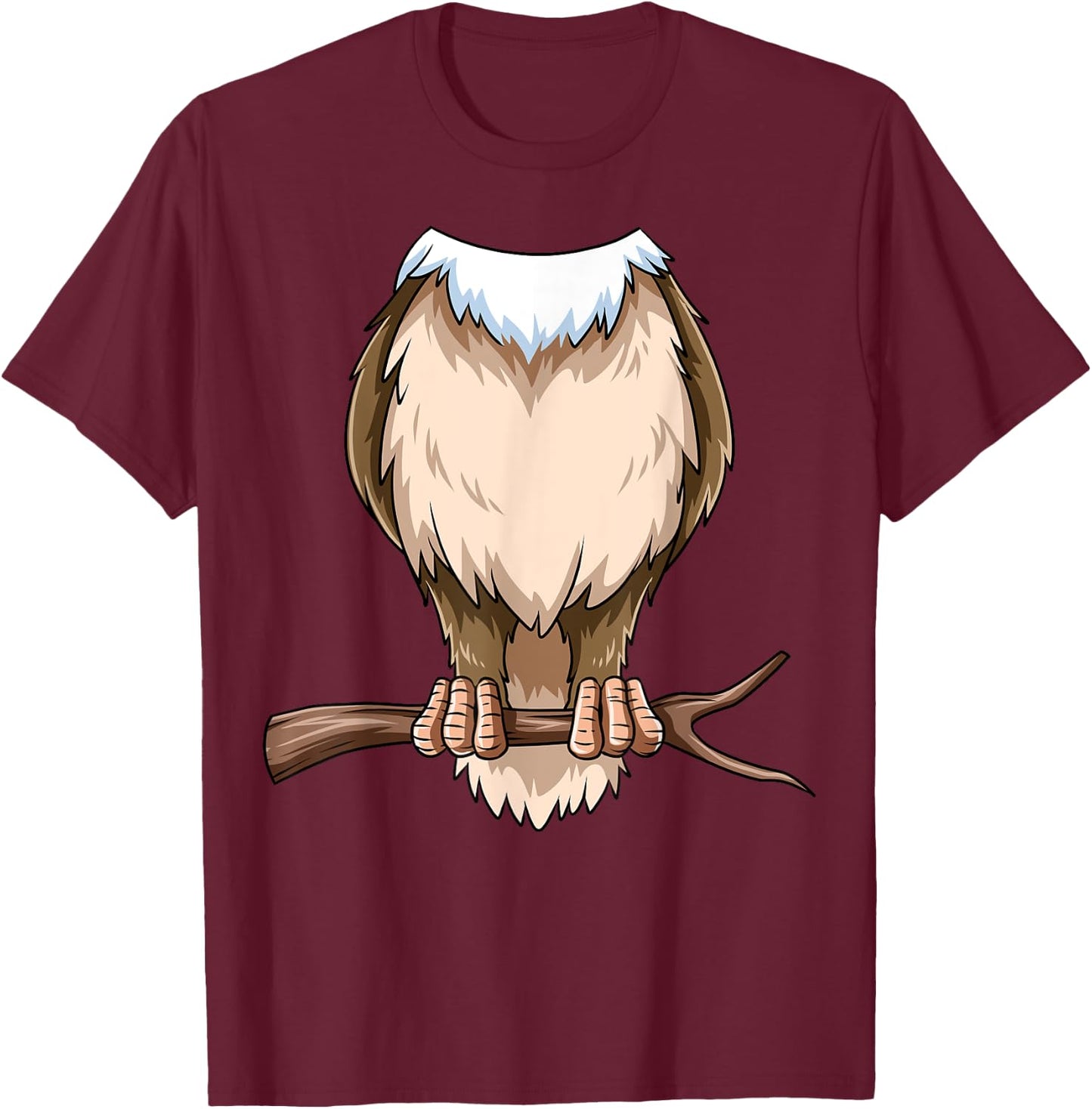 Easy Owl Costume Owl Body Headless Owl Costume T-Shirt - T-Shirt | Maroon