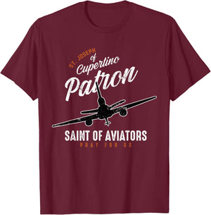 St. Joseph of Cupertino Patron Saint of Pilots Aviators Men T-Shirt - T-Shirt | Maroon