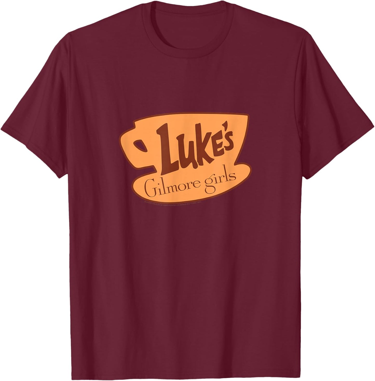 Gilmore Girls Luke's Coffee Classic Coffee Cup Logo TV Show T-Shirt - T-Shirt | Maroon