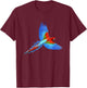 Beautiful Flying Macaw Parrot T-Shirt - T-Shirt | Maroon