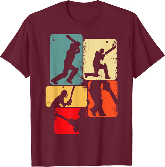 Cricket Boys Kids Men Youth T-Shirt - T-Shirt | Maroon