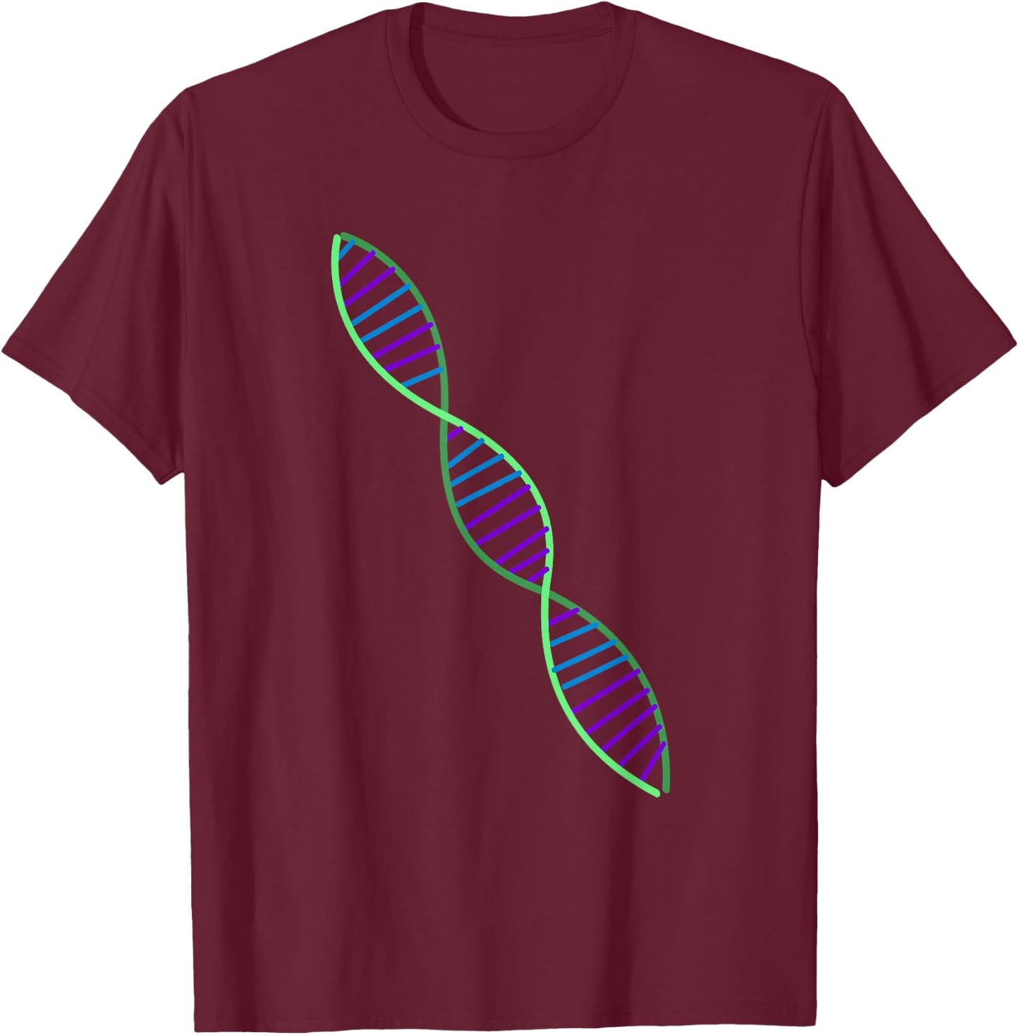 Double Helix DNA Strand Model Shirt for Kids, Men, Women T-Shirt - T-Shirt | Maroon