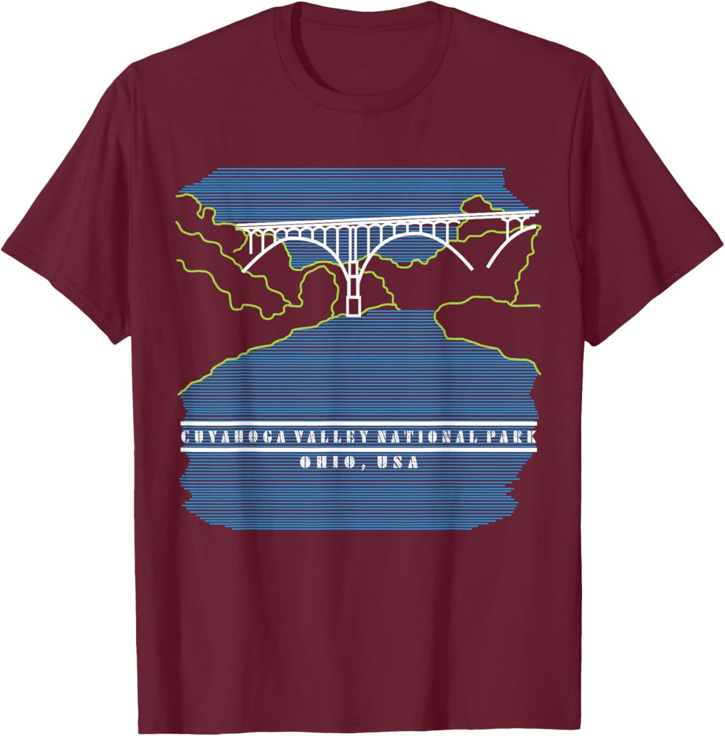 CVNP Hiking Biking Tow Path Nature Lover Family Souvenir T-Shirt - T-Shirt | Maroon