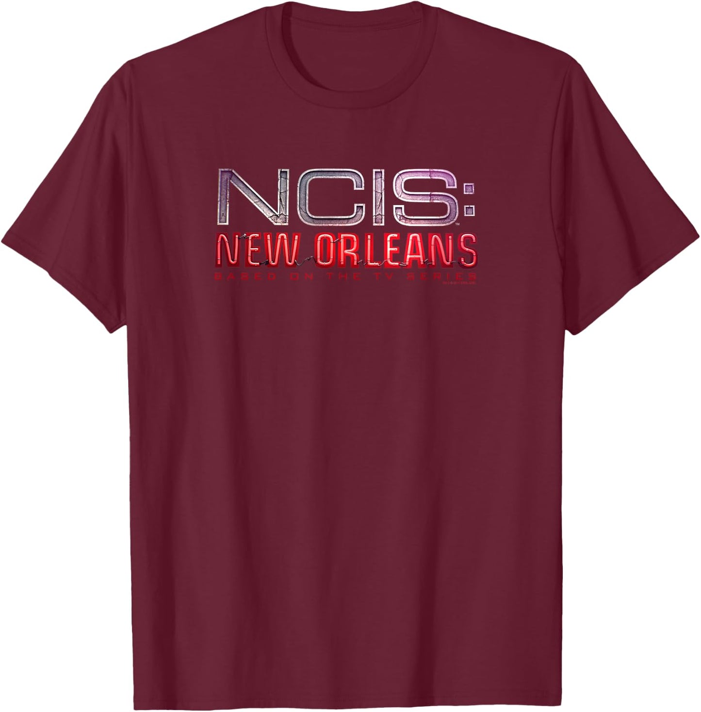 NCIS: New Orleans Neon Sign T-Shirt - T-Shirt | Maroon