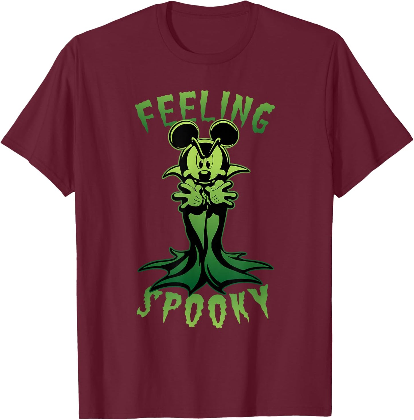 Disney Mickey Mouse Dracula Feeling Spooky T-Shirt - T-Shirt | Maroon