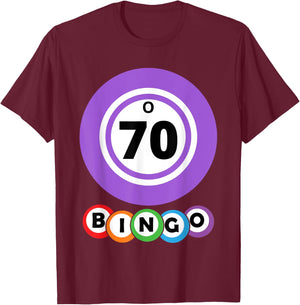 Lucky Bingo O70 Group Bingo Costume T-Shirt - T-Shirt | Maroon