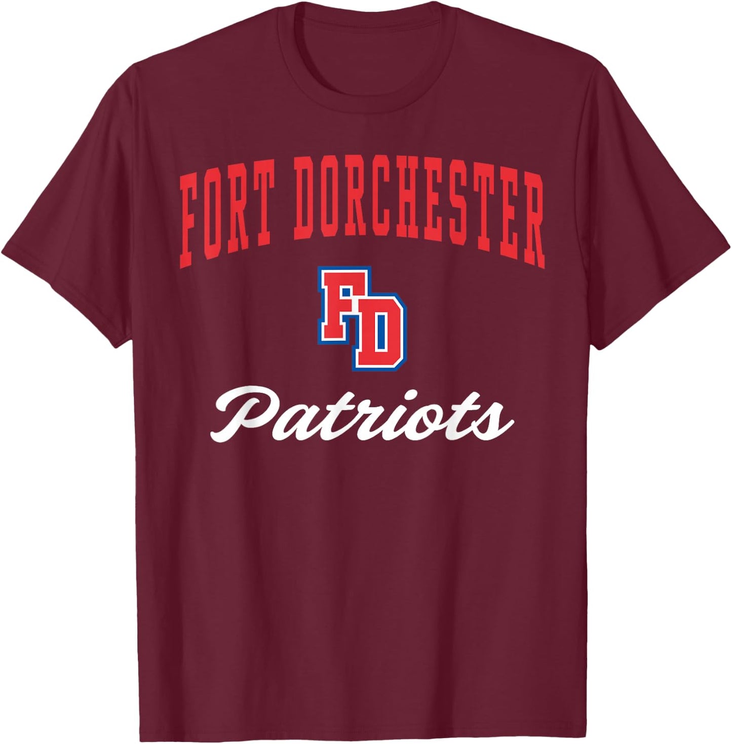 Fort Dorchester High School Patriots C3 T-Shirt - T-Shirt | Maroon