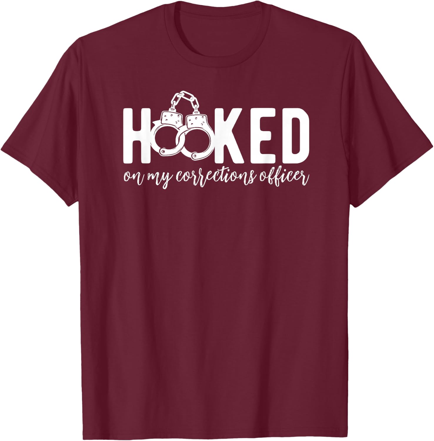Funny Corrections Wife Of A Correctional Officer Wife T-Shirt - T-Shirt | Maroon