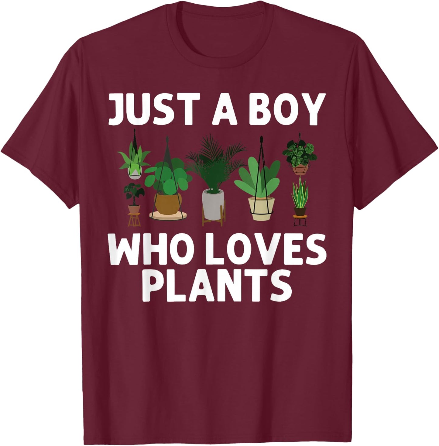 Cool Plant For Boys Kids Pot Gardener Plant Lover Gardening T-Shirt - T-Shirt | Maroon