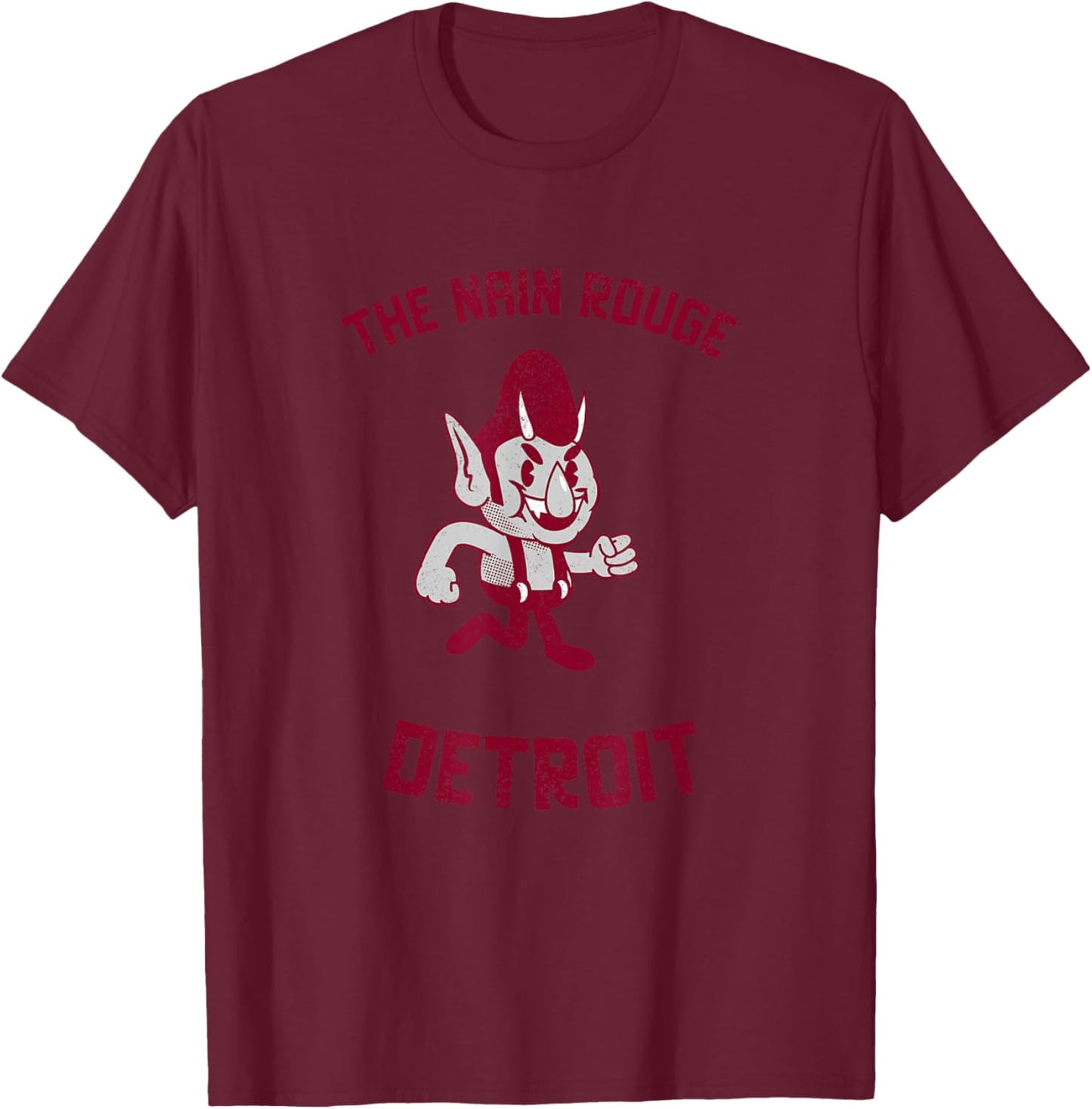 The Nain Rouge of Detroit Michigan Paranormal T-Shirt - T-Shirt | Maroon