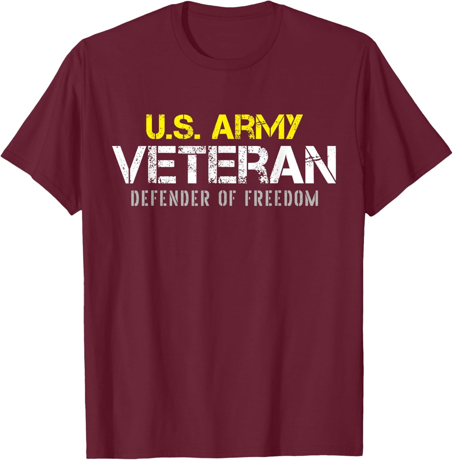 U.S. Army Proud Army Veteran Vintage T-Shirt - T-Shirt | Maroon