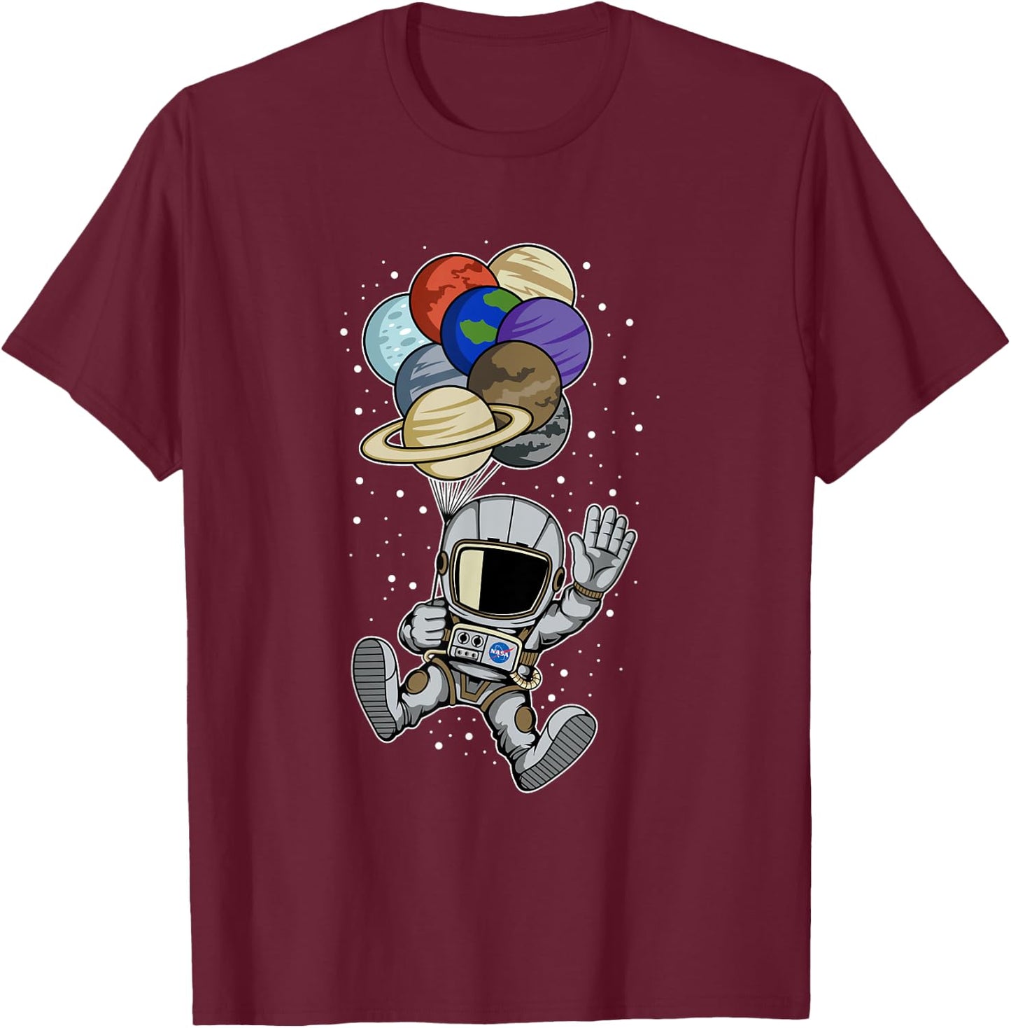 Astronaut Space Spaceman Planets social distancing Gift T-Shirt - T-Shirt | Maroon