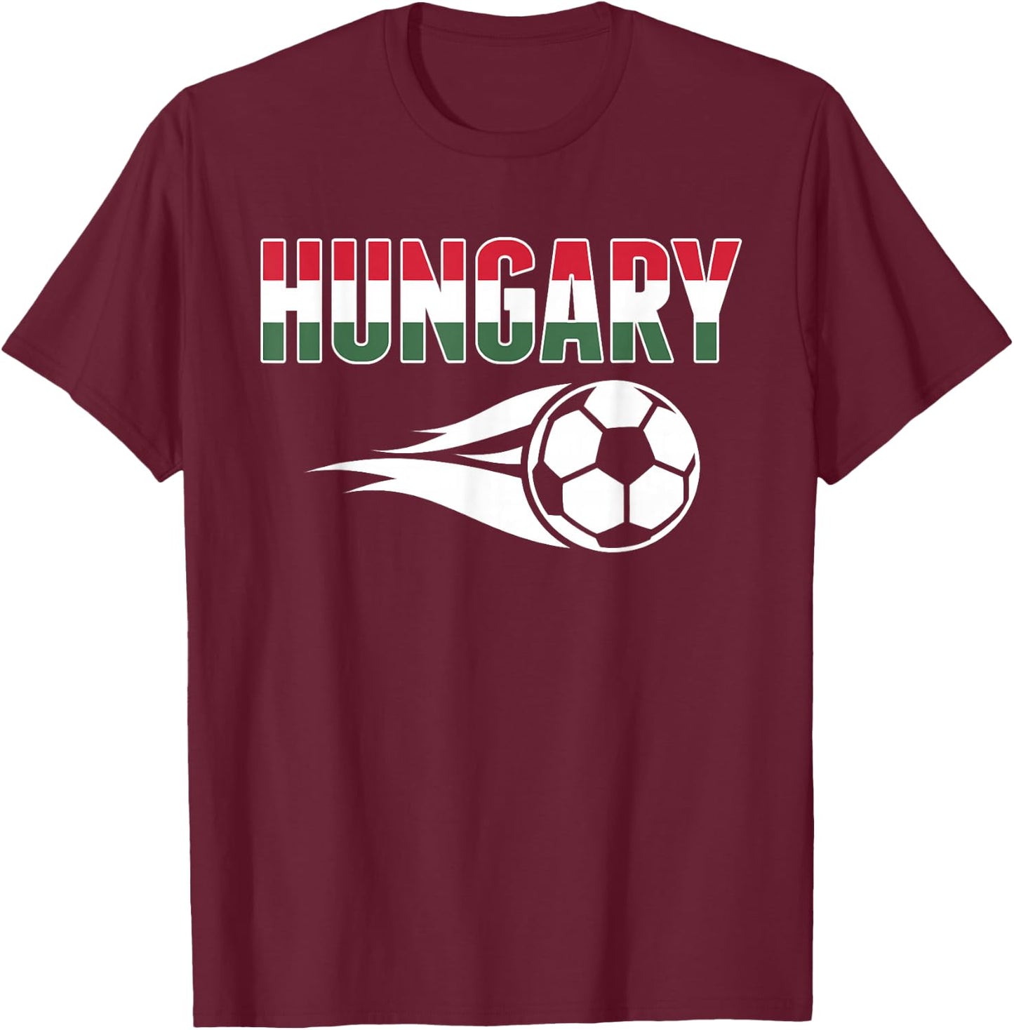 Hungary Soccer Fans Jersey - Hungarian Flag Football Lovers T-Shirt - T-Shirt | Maroon