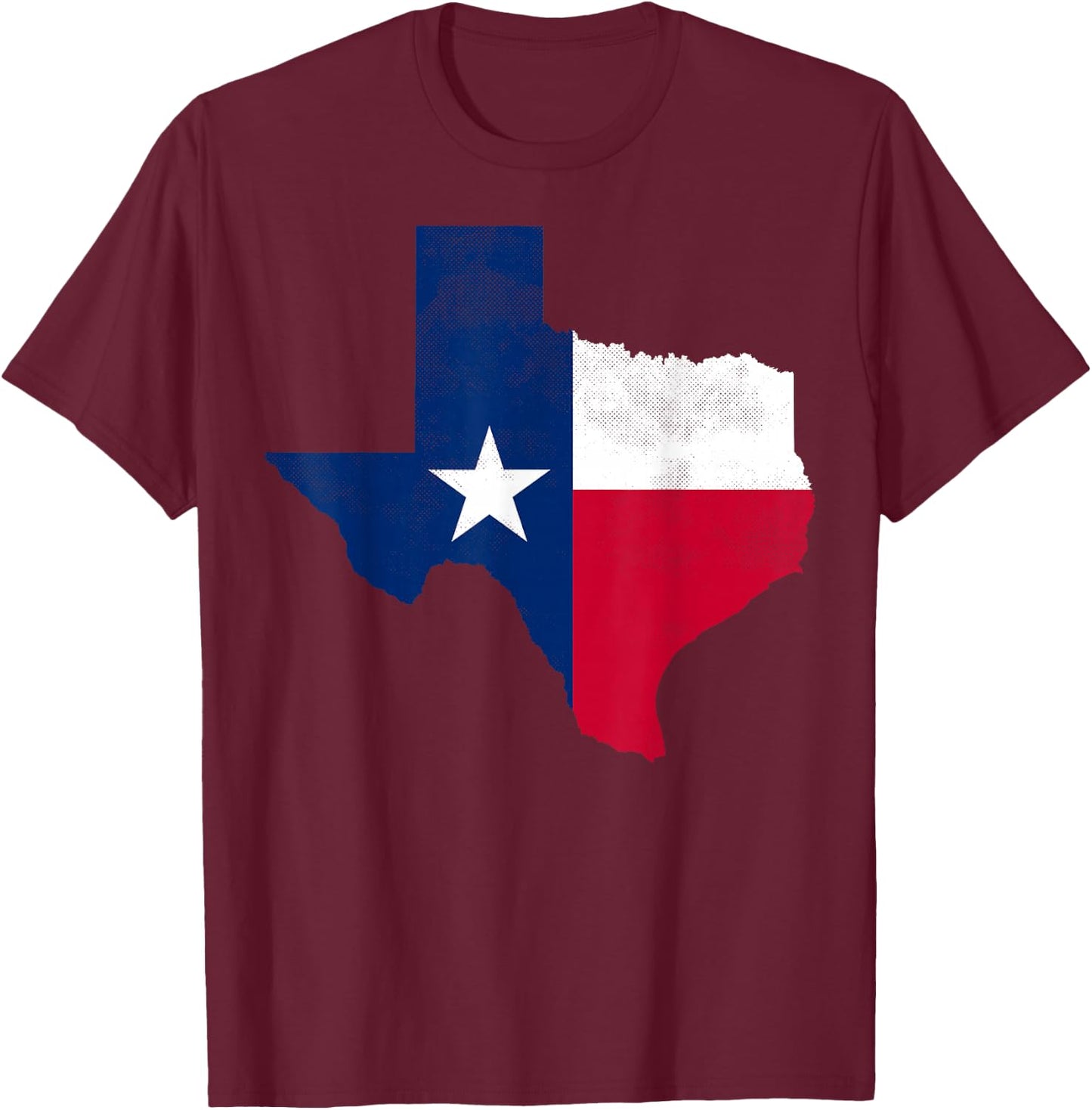 Texas State USA Distressed Flag Grunge Women Men Kids Texas T-Shirt - T-Shirt | Maroon