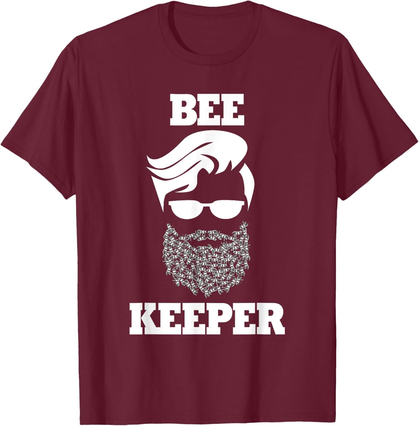 Beekeeper bee keeper funny bees beard T-Shirt - T-Shirt | Maroon