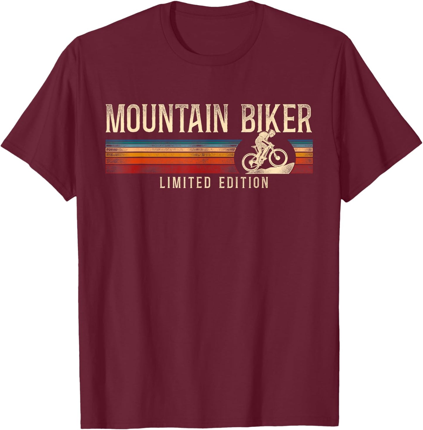 Enduro MTB Mountain Bike Riding Downhill Retro Vintage T-Shirt - T-Shirt | Maroon