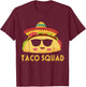 Cute Taco Squad Funny Mexican Food Lover Costume T-Shirt - T-Shirt | Maroon