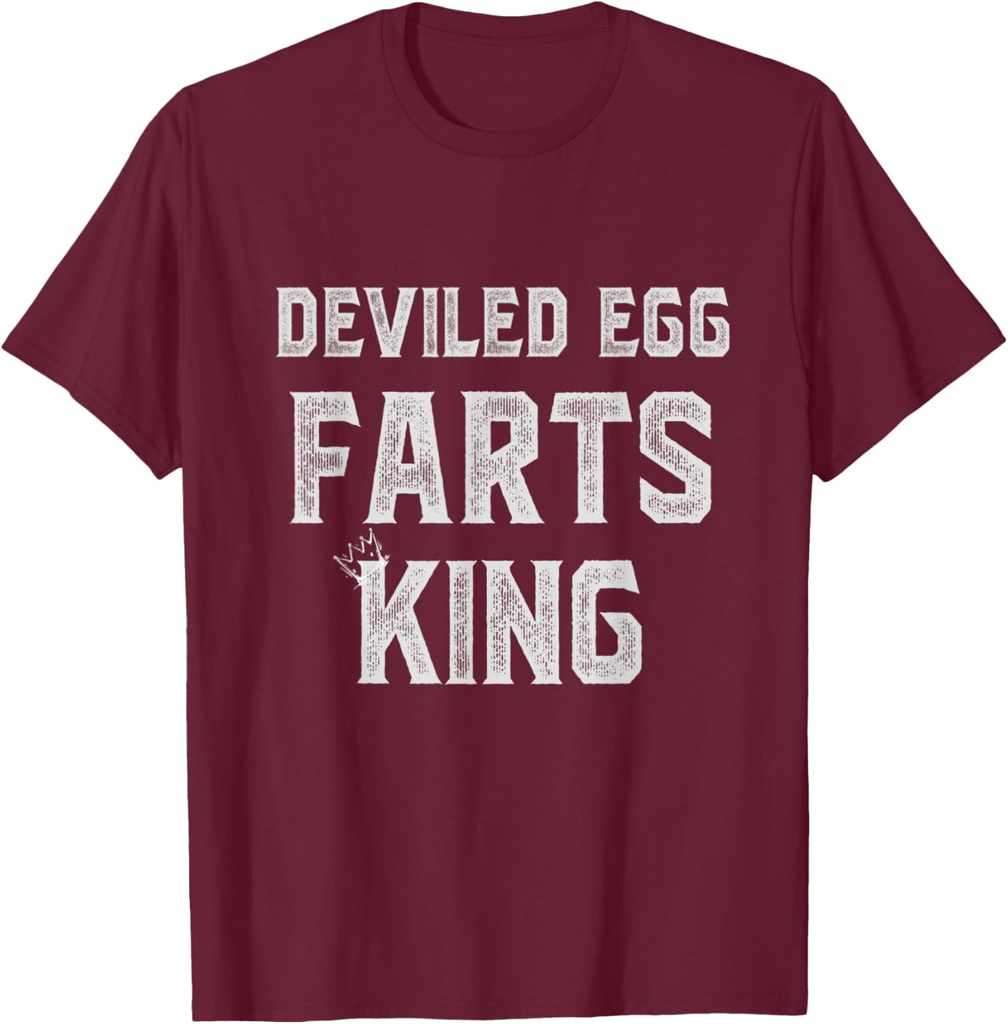 Funny Deviled Egg Farts King Thanksgiving Farting Dad Men's T-Shirt - T-Shirt | Maroon