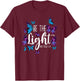 Christian Bible Verse Butterfly Be The Light Matthew 5:14 T-Shirt - T-Shirt | Maroon