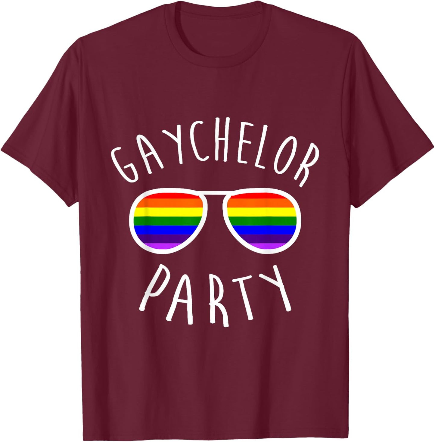 LGBT Pride Gay Bachelor Party Gaychelor Engagement T-Shirt - T-Shirt | Maroon