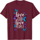 Christian Bible Verse Quote Butterfly Love God Love People T-Shirt - T-Shirt | Maroon