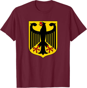 Germany Coat of Arms Eagle Shirt T-Shirt - T-Shirt | Maroon