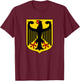 Germany Coat of Arms Eagle Shirt T-Shirt - T-Shirt | Maroon