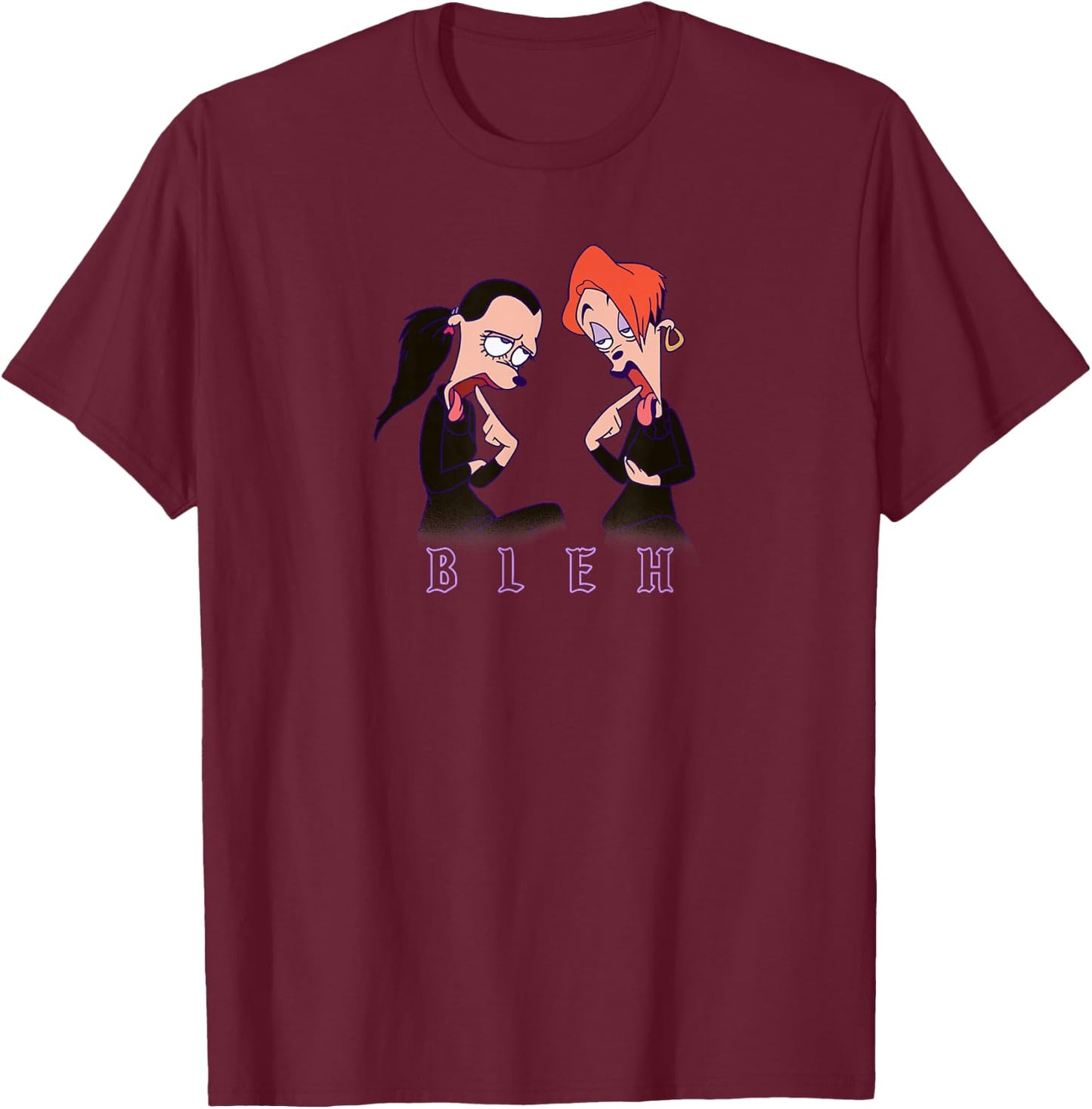 Disney A Goofy Movie Goth Girls Bleh Poster T-Shirt - T-Shirt | Maroon
