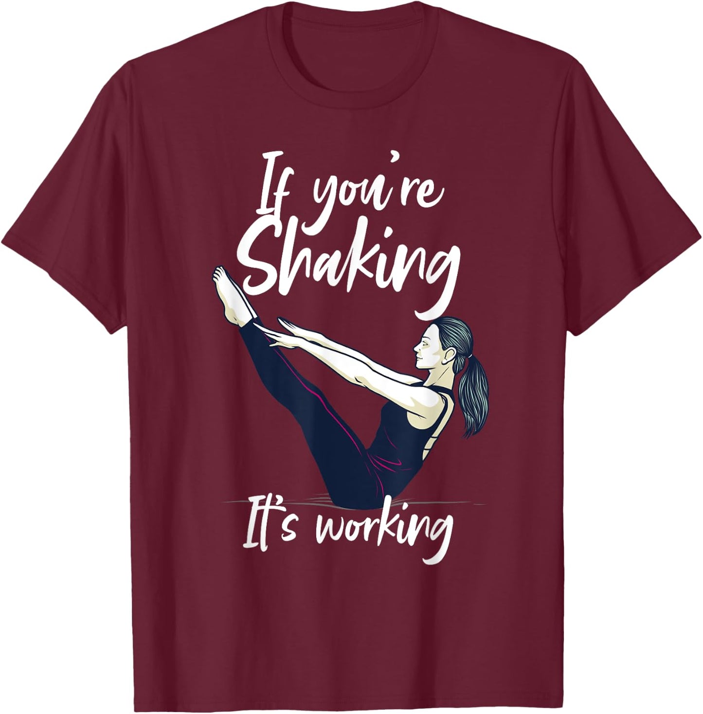 Funny Pilates Men Gym Fitness Instructor Workout T-Shirt - T-Shirt | Maroon