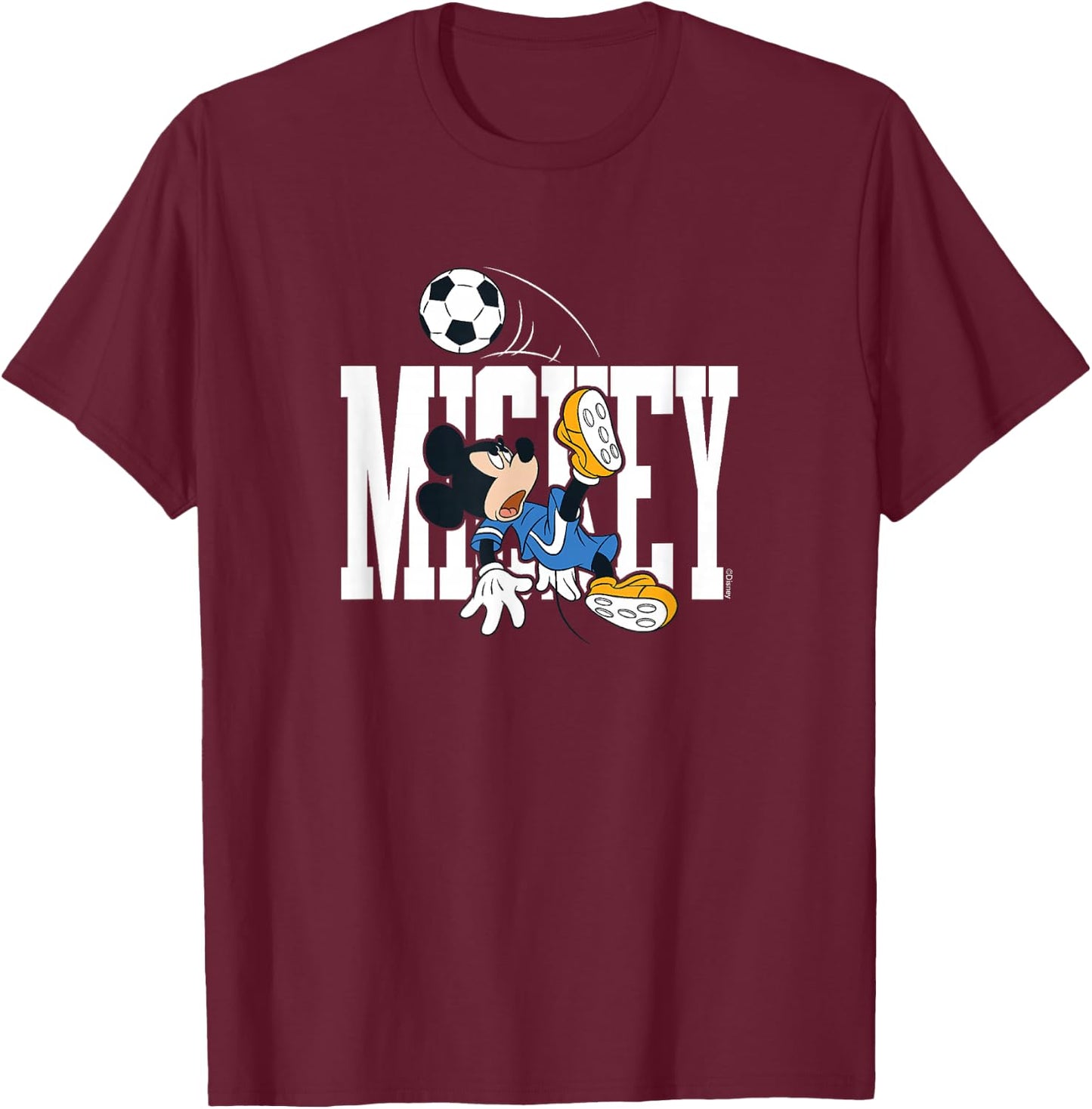 Disney - Mickey Soccer Kick T-Shirt - T-Shirt | Maroon