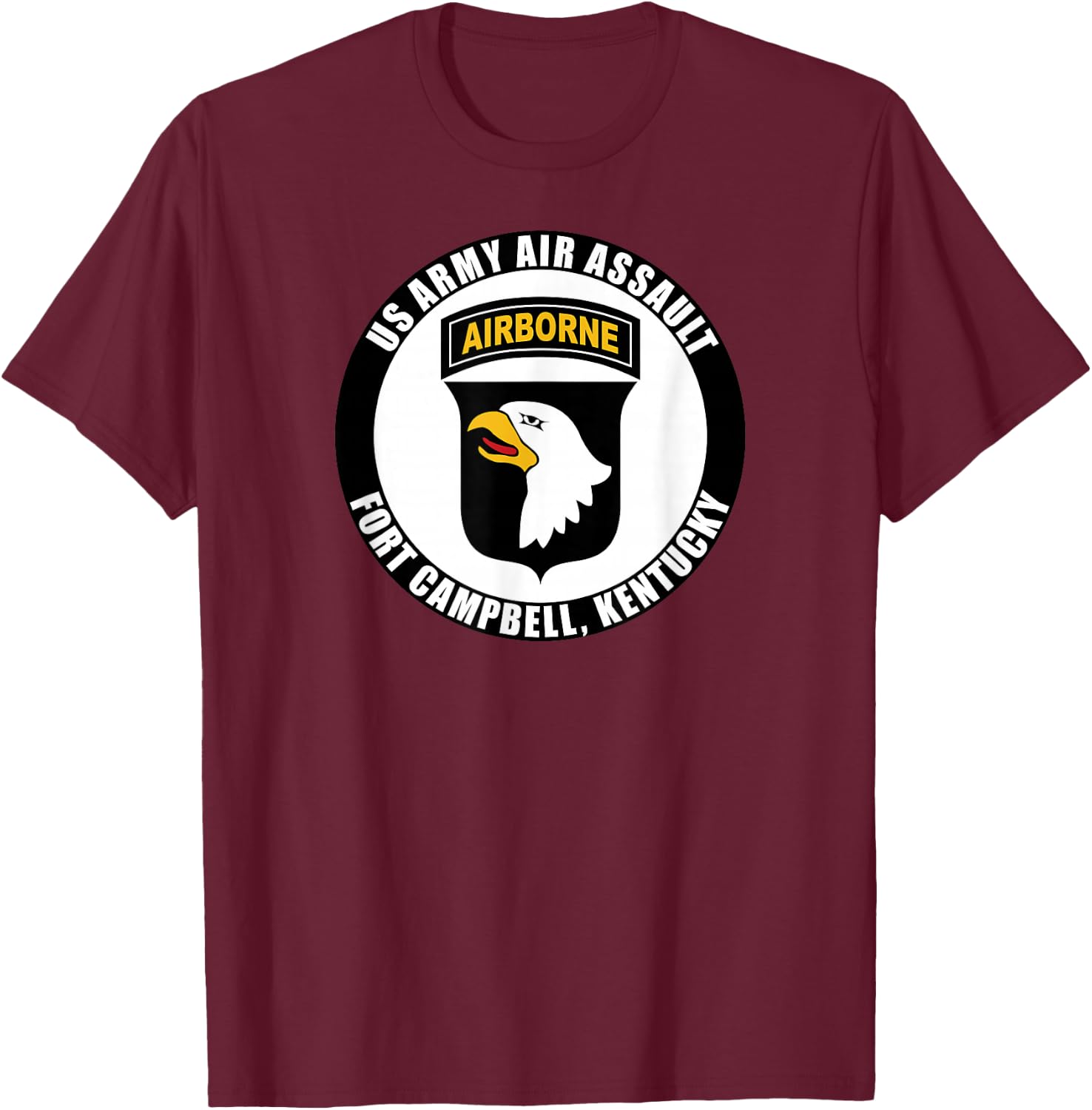 US Army Air Assault Fort Campbell Kentucky 101st Airborne T-Shirt - T-Shirt | Maroon