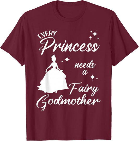 Funny Fairy Godmother Gift Cool Princess Godmother T-Shirt - T-Shirt | Maroon