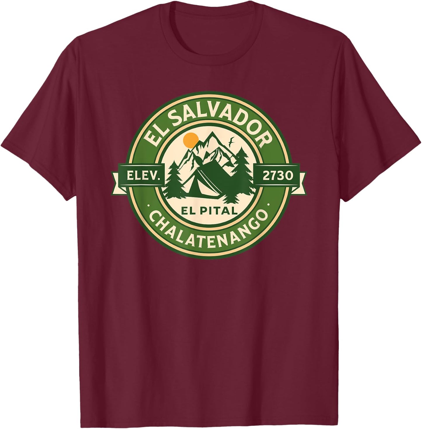El Pital Chalatenango El Salvador T-Shirt - T-Shirt | Maroon