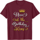 Niece Of The Birthday King Bday Party T-Shirt - T-Shirt | Maroon