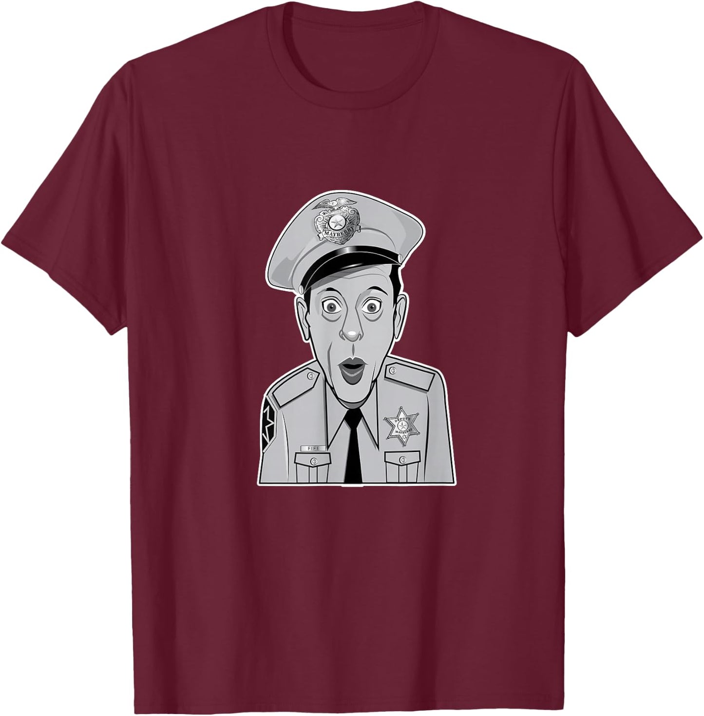 Barney of Mayberry T-Shirt - T-Shirt | Maroon