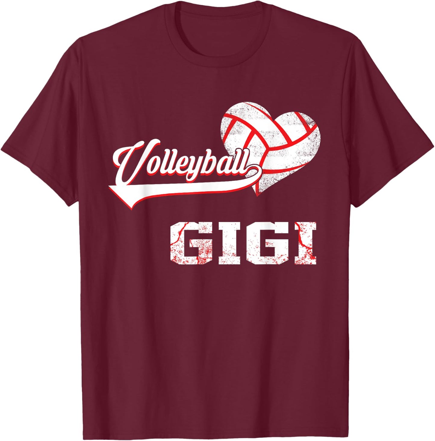 Family Volleyball Player Gifts Volleyball Gigi T-Shirt - T-Shirt | Maroon