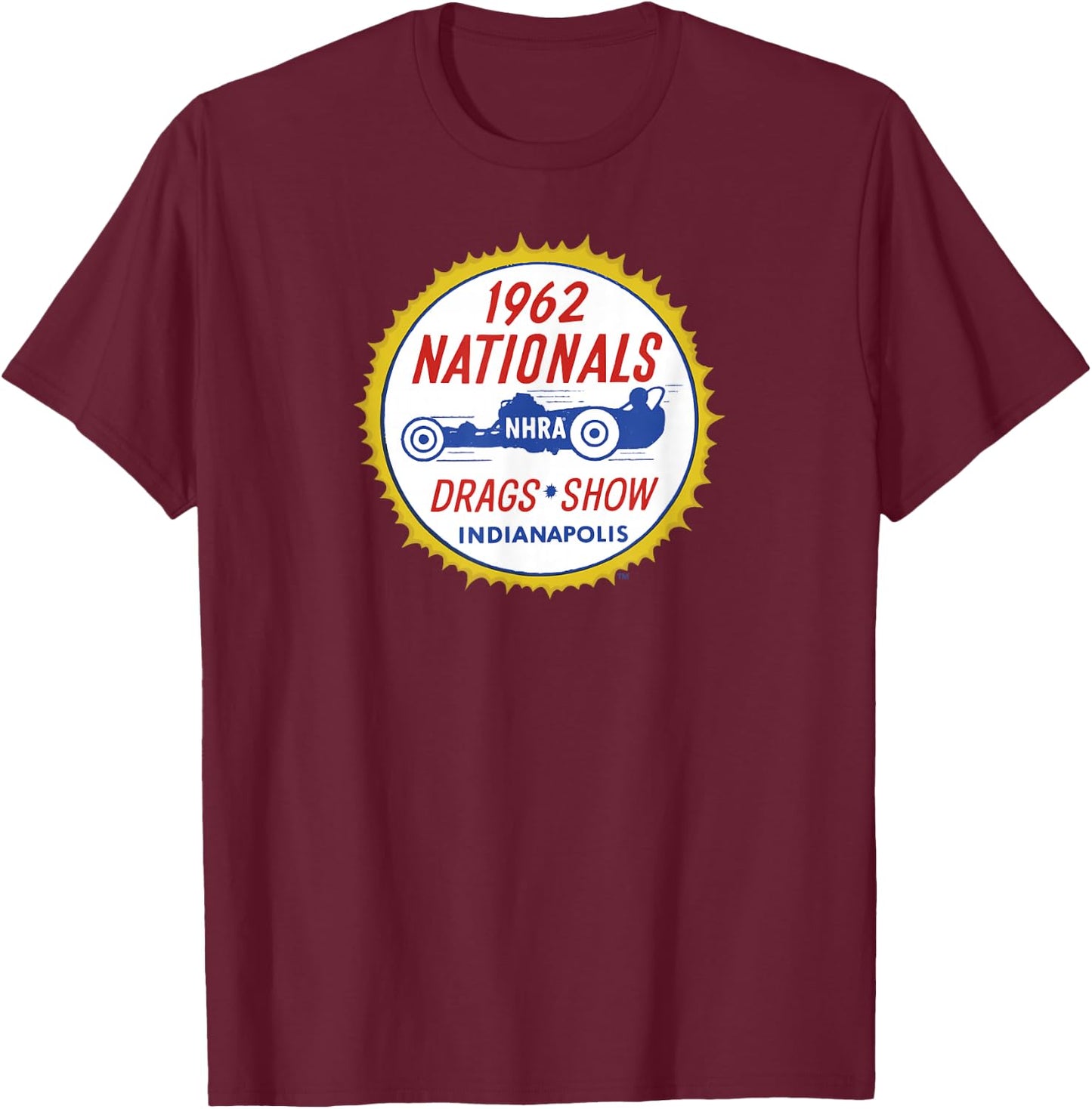 NHRA 1962 Nationals T-Shirt - T-Shirt | Maroon