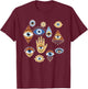 Evil Eye Curse Protection Hand of Hamsa Seeing Eyes T-Shirt - T-Shirt | Maroon