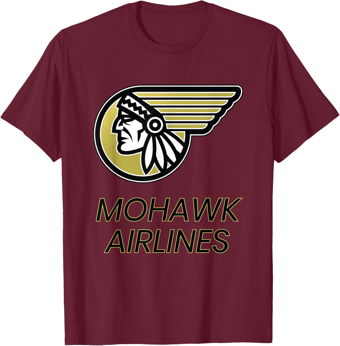 Mohawk Airlines T-Shirt - T-Shirt | Maroon